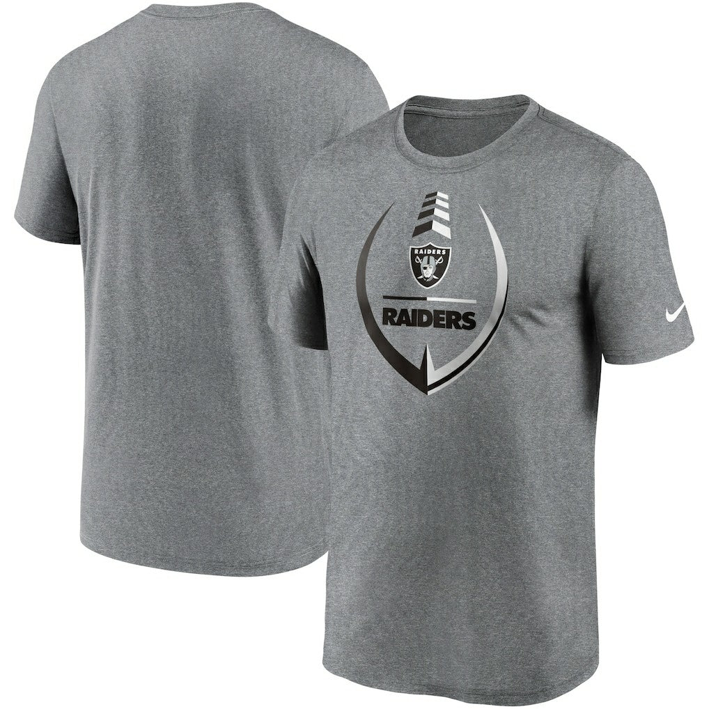 Nike Las Vegas Raiders Icon Legend Performance T-Shirt Heathered Gray