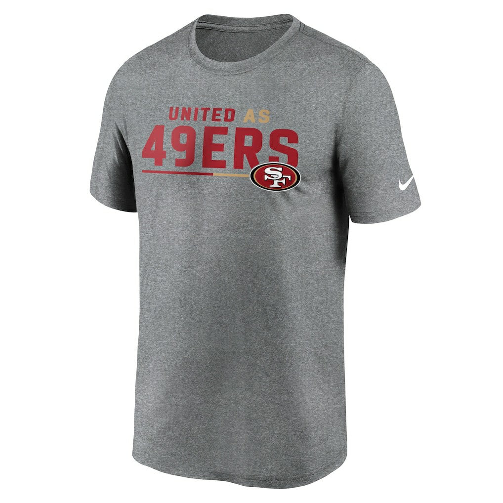 Nike San Francisco 49ers Legend Team Shoutout Performance T-Shirt Heather Gray