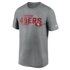 Nike San Francisco 49ers Legend Team Shoutout Performance T-Shirt Heather Gray