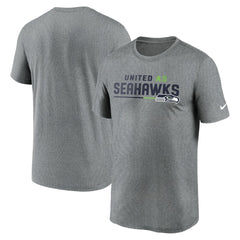 Nike Seattle Seahawks Legend Team Shoutout Performance T-Shirt Heather Gray