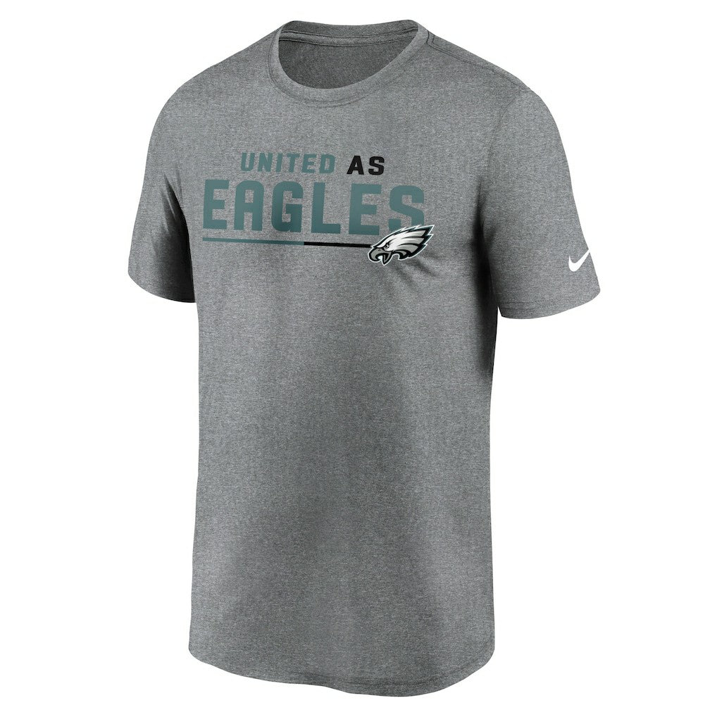 Nike Philadelphia Eagles Legend Team Shoutout Performance T-Shirt Heather Gray