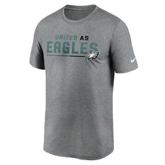 Nike Philadelphia Eagles Legend Team Shoutout Performance T-Shirt Heather Gray