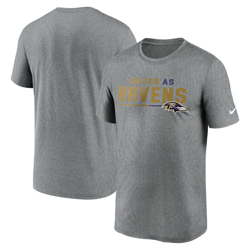 Nike Baltimore Ravens Legend Team Shoutout Performance T-Shirt Heather Gray