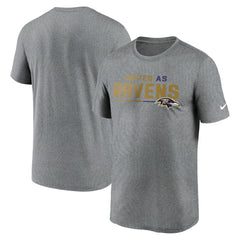 Nike Baltimore Ravens Legend Team Shoutout Performance T-Shirt Heather Gray