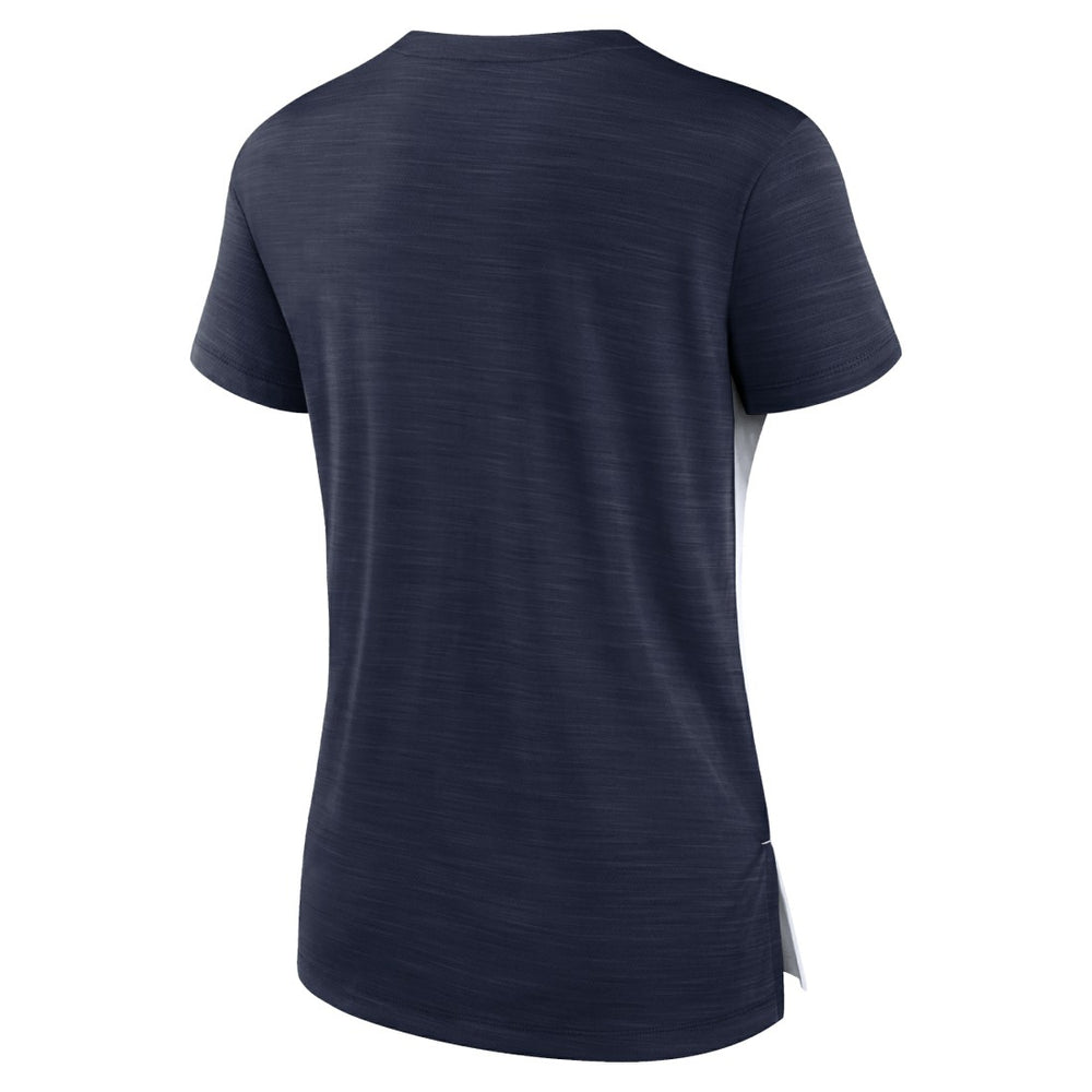 Nike Tennessee Titans Women's Impact Exceed Performance Notch Neck T-Shirt White/Navy