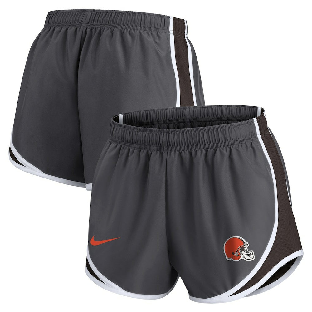 Nike Cleveland Browns Women's Team Logo Performance Tempo Shorts Charcoal