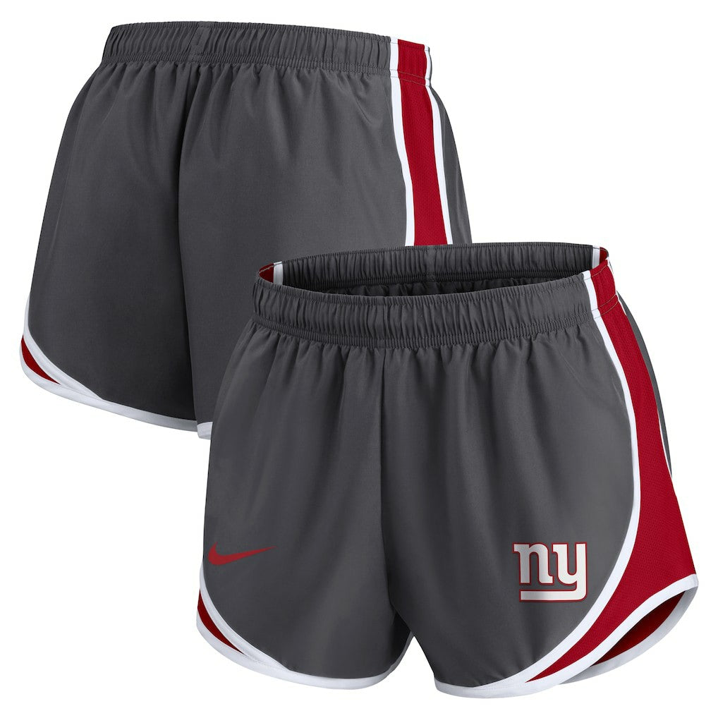 Nike New York Giants Women's Team Logo Performance Tempo Shorts Charcoal