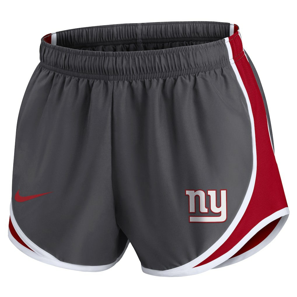 Nike New York Giants Women's Team Logo Performance Tempo Shorts Charcoal