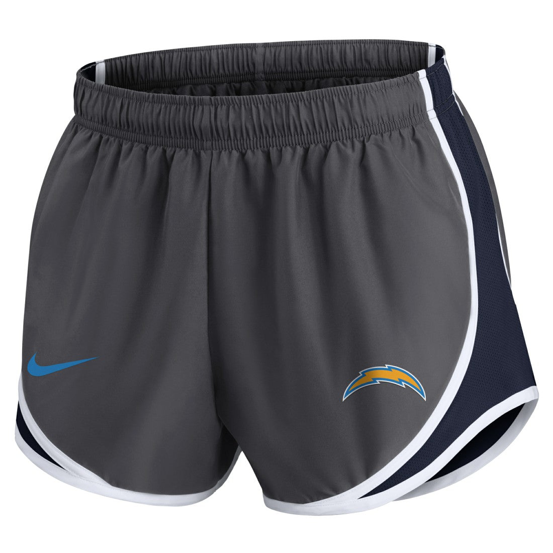 Nike Los Angeles Chargers Women's Team Logo Performance Tempo Shorts Charcoal