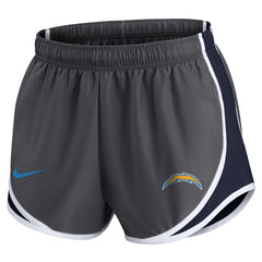 Nike Los Angeles Chargers Women's Team Logo Performance Tempo Shorts Charcoal