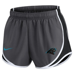 Nike Carolina Panthers Women's Team Logo Performance Tempo Shorts Charcoal
