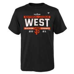 San Francisco Giants Youth 2021 NL West Division Champions Locker Room T-Shirt - Black - MLB on Sale