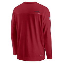 Nike Arizona Cardinals Sideline Coach Chevron Lock Up Long Sleeve V-Neck Performance T-Shirt Cardinal