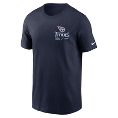 Nike Tennessee Titans Sideline Infograph Lockup Performance T-Shirt Navy