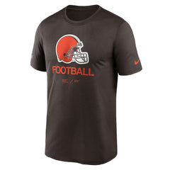 Nike Cleveland Browns Sideline Infograph Performance T-Shirt Brown