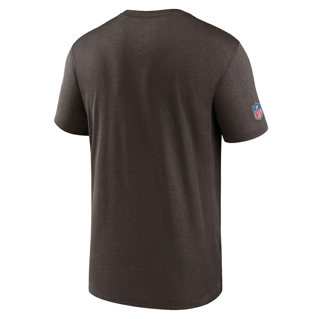 Nike Cleveland Browns Sideline Infograph Performance T-Shirt Brown