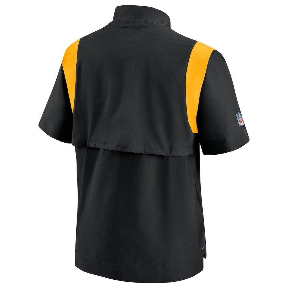 Nike Pittsburgh Steelers Sideline Coaches Chevron Lockup Pullover Top Black