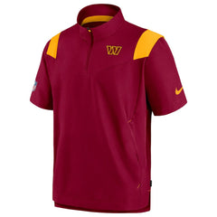 Nike Washington Commanders Sideline Coaches Chevron Lockup Pullover Top Burgundy