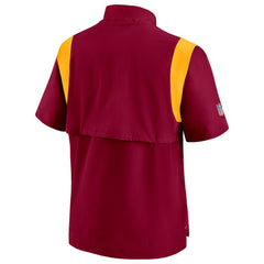 Nike Washington Commanders Sideline Coaches Chevron Lockup Pullover Top Burgundy