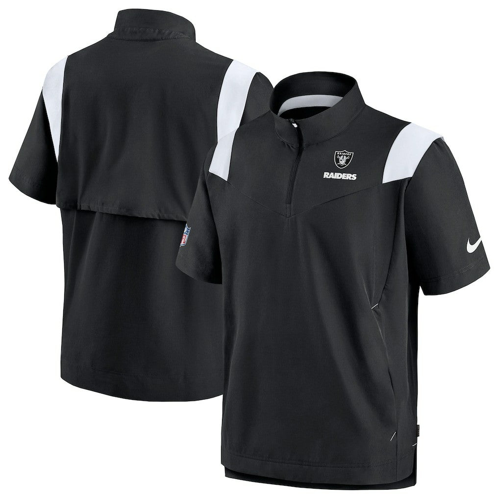 Nike Las Vegas Raiders Sideline Coaches Chevron Lockup Pullover Top Black