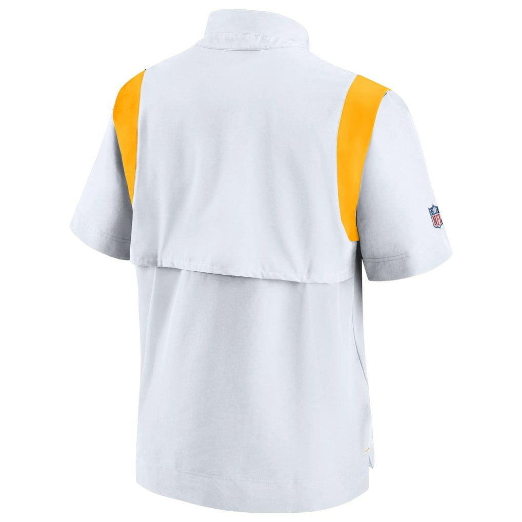 Nike Pittsburgh Steelers Sideline Coaches Chevron Lockup Pullover Top White