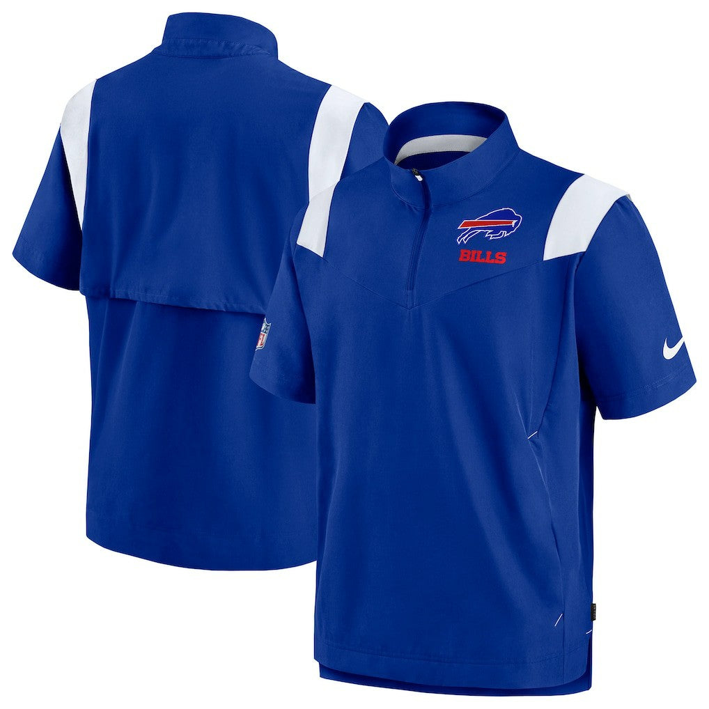 Nike Buffalo Bills Sideline Coaches Chevron Lockup Pullover Top Royal