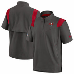 Nike Tampa Bay Buccaneers Sideline Coaches Chevron Lockup Pullover Top Pewter