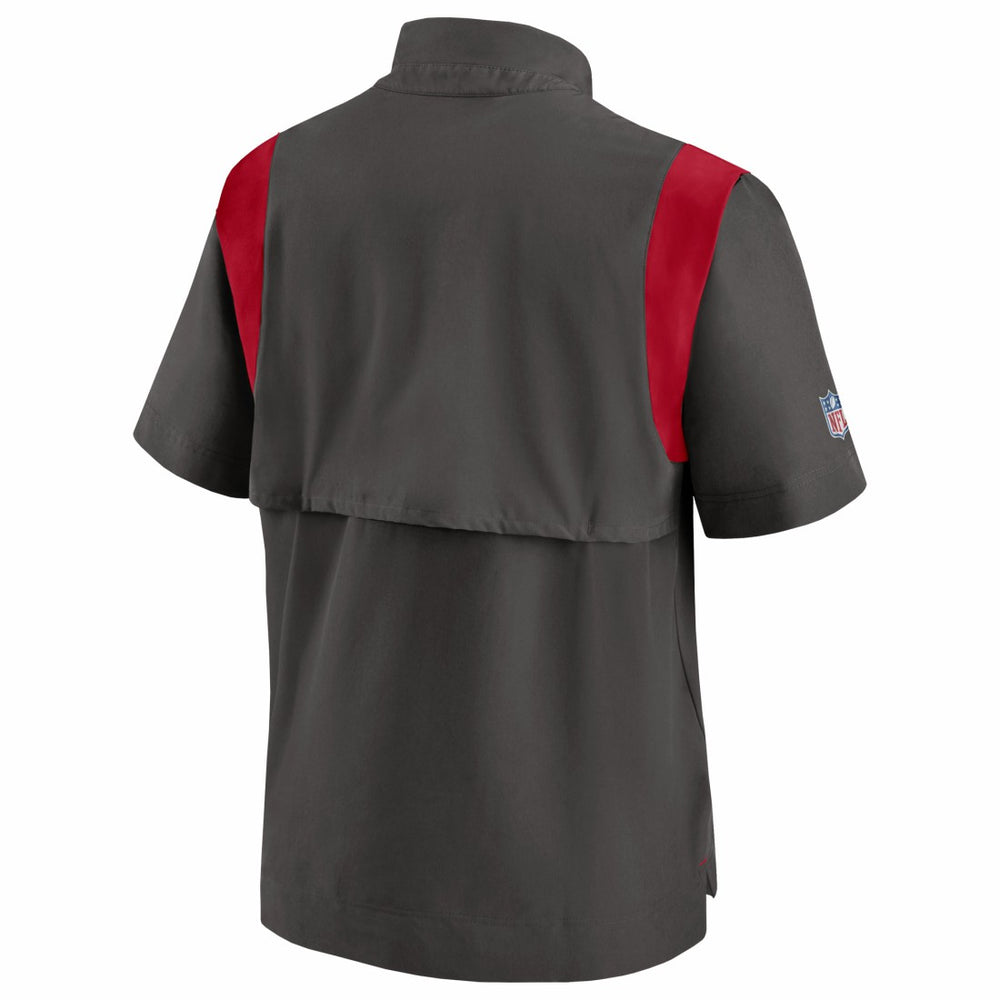Nike Tampa Bay Buccaneers Sideline Coaches Chevron Lockup Pullover Top Pewter