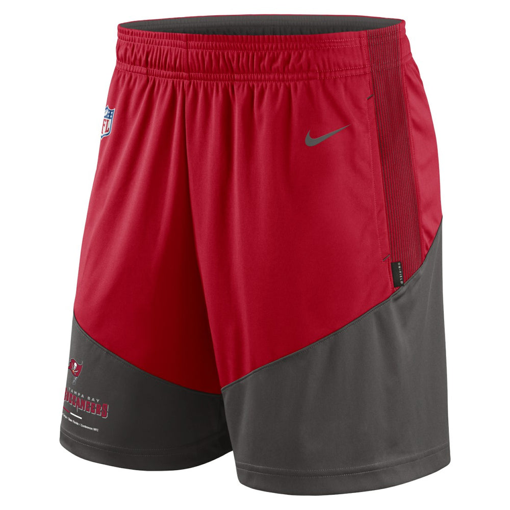 Nike Tampa Bay Buccaneers Sideline Primary Lockup Performance Shorts Red/Pewter