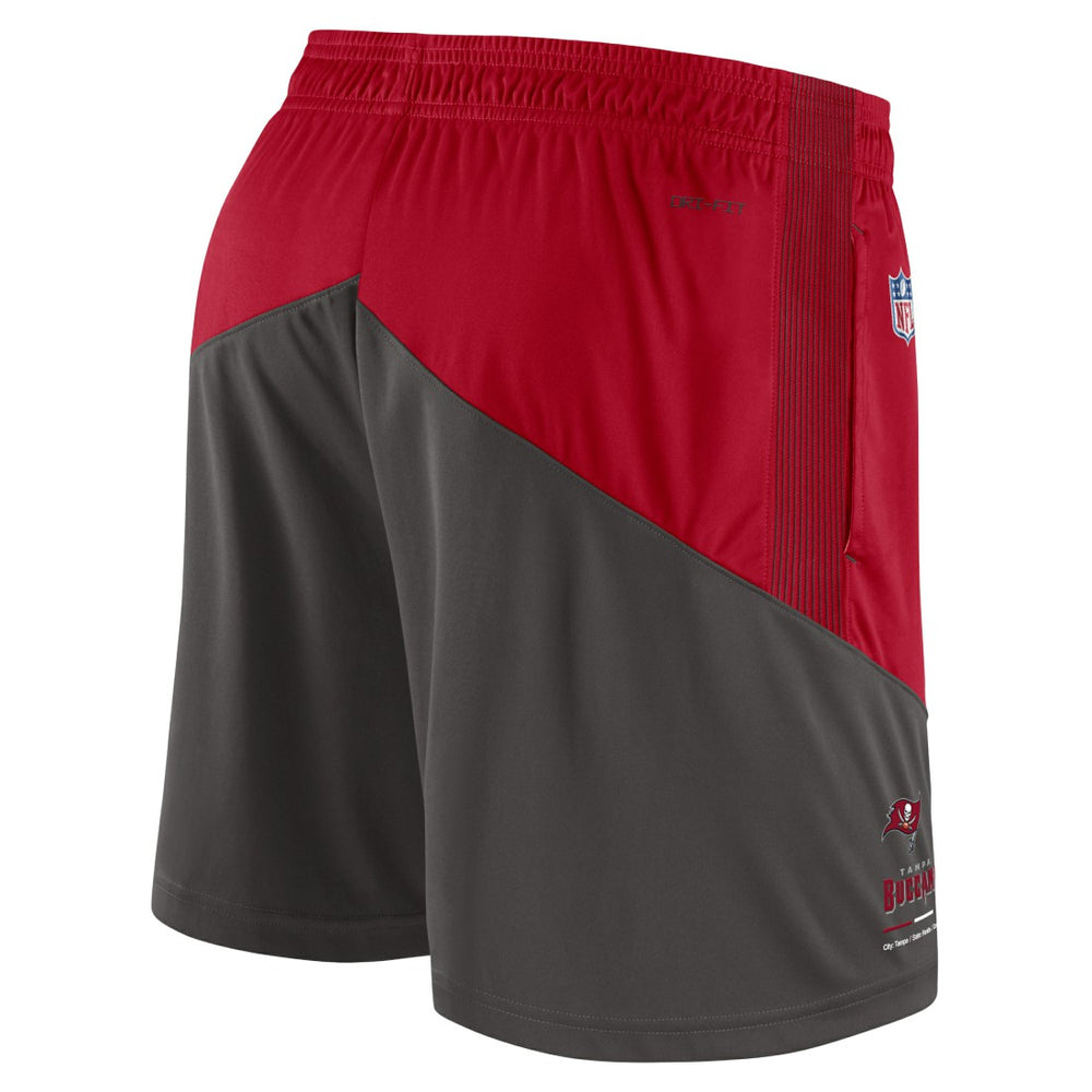 Nike Tampa Bay Buccaneers Sideline Primary Lockup Performance Shorts Red/Pewter