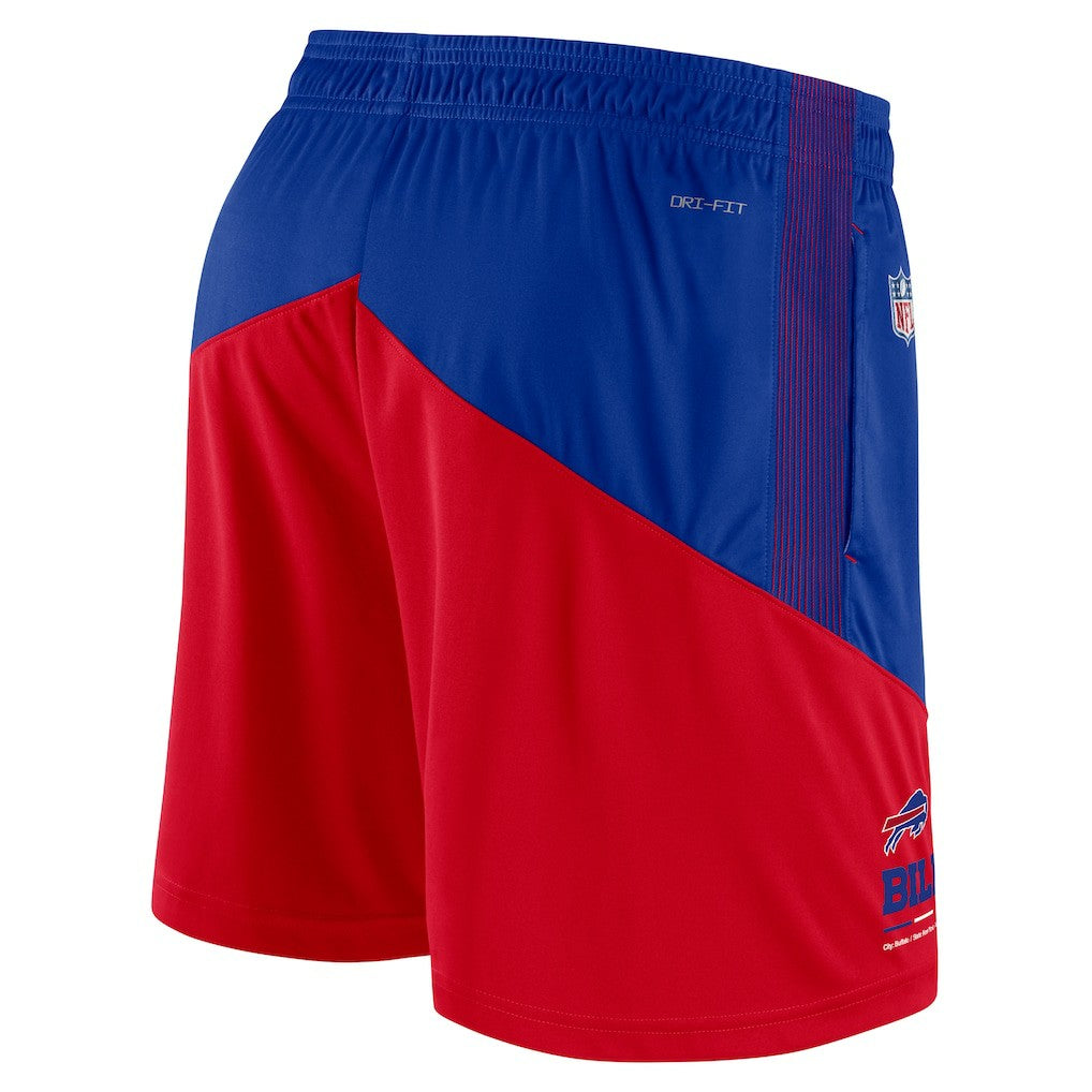Nike Buffalo Bills Sideline Primary Lockup Performance Shorts Royal/Red