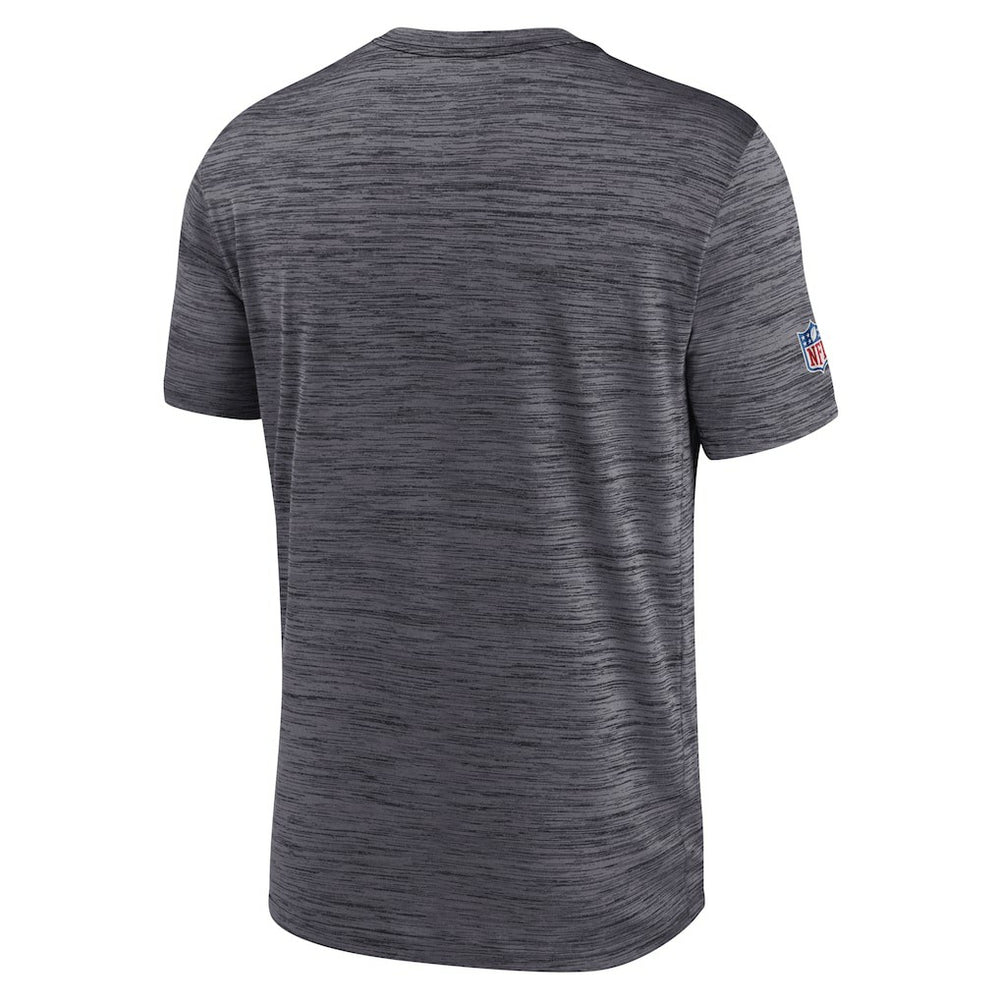 Nike Carolina Panthers Sideline Velocity Athletic Stack Performance T-Shirt Black