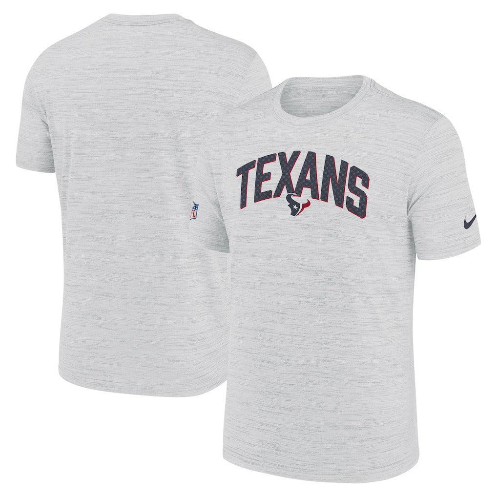 Nike Houston Texans Sideline Velocity Athletic Stack Performance T-Shirt White