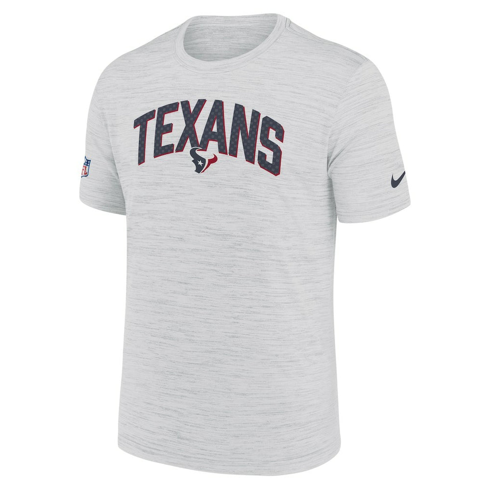 Nike Houston Texans Sideline Velocity Athletic Stack Performance T-Shirt White