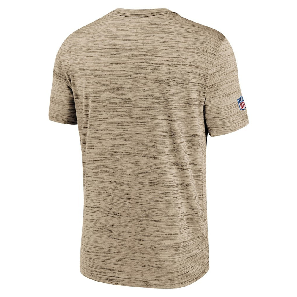 Nike Cleveland Browns Sideline Velocity Athletic Stack Performance T-Shirt Brown