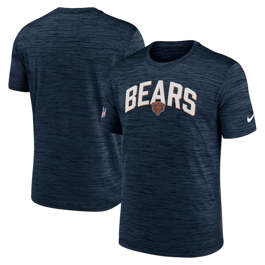 Nike Chicago Bears Sideline Velocity Athletic Stack Performance T-Shirt Navy
