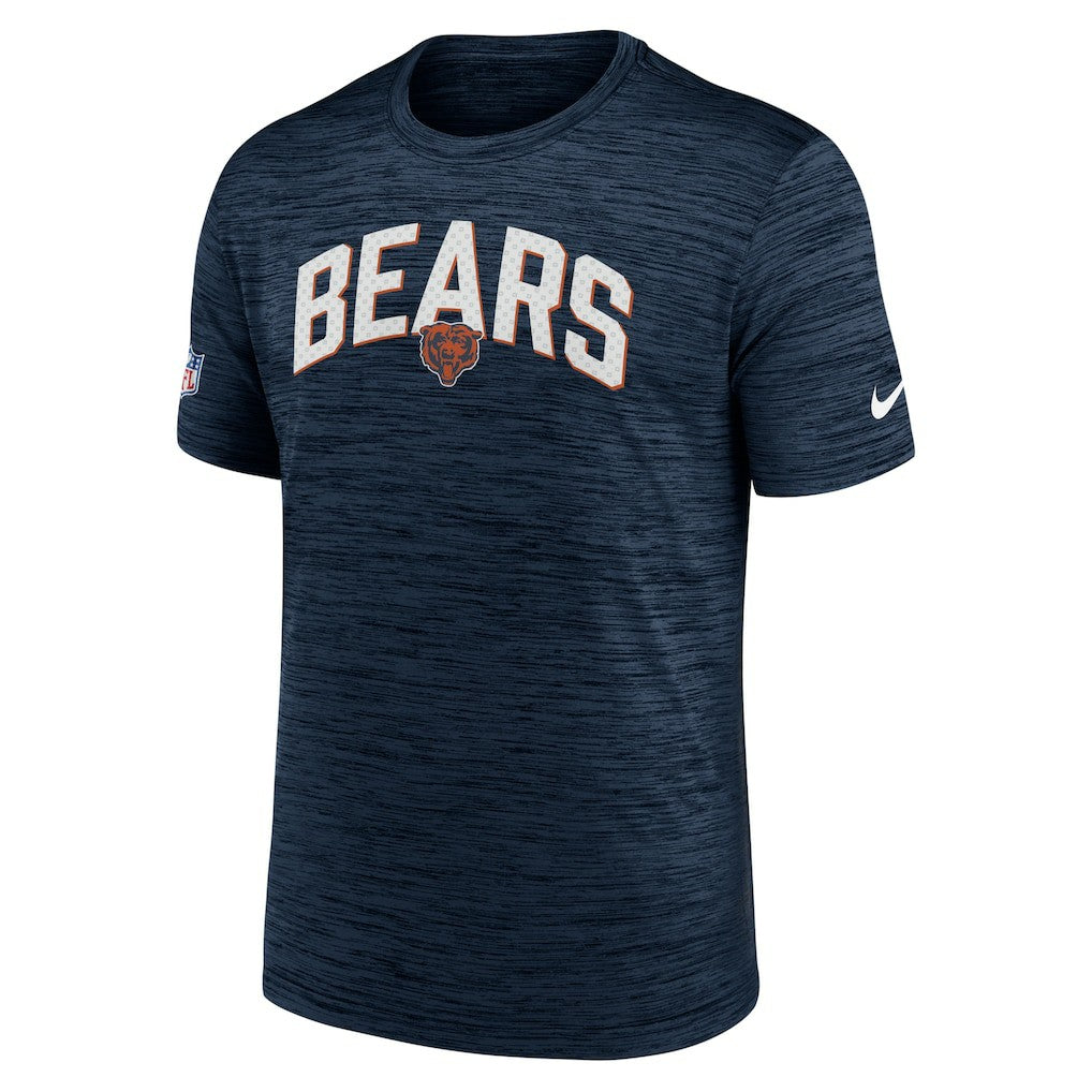Nike Chicago Bears Sideline Velocity Athletic Stack Performance T-Shirt Navy
