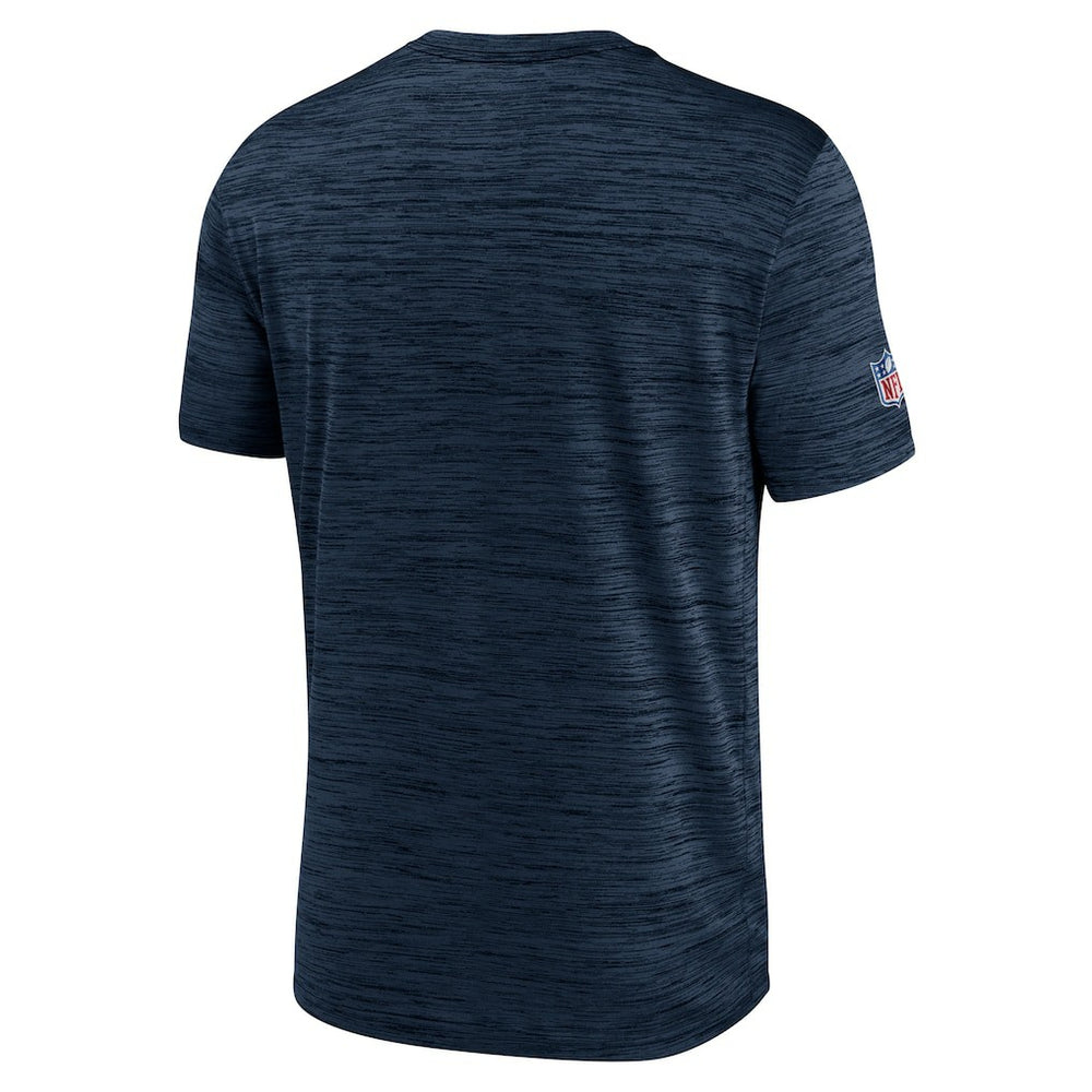 Nike Chicago Bears Sideline Velocity Athletic Stack Performance T-Shirt Navy