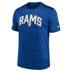 Nike Los Angeles Rams Sideline Velocity Athletic Stack Performance T-Shirt Royal