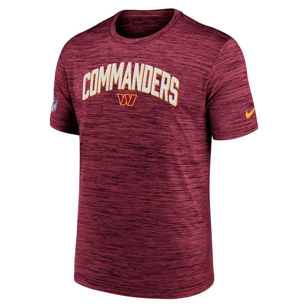 Nike Washington Commanders Sideline Velocity Athletic Stack Performance T-Shirt Burgundy