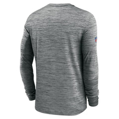 Nike New Orleans Saints Sideline Velocity Athletic Stack Performance Long Sleeve T-Shirt Gray