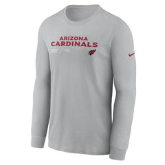 Nike Arizona Cardinals Sideline Infograph Lock Up Performance Long Sleeve T-Shirt Gray