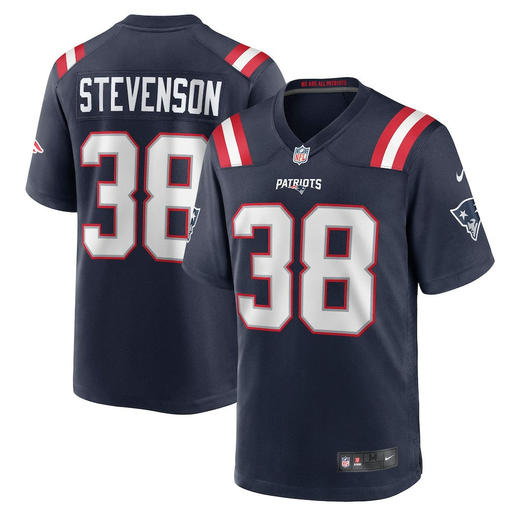 Nike Rhamondre Stevenson New England Patriots Game Jersey Navy