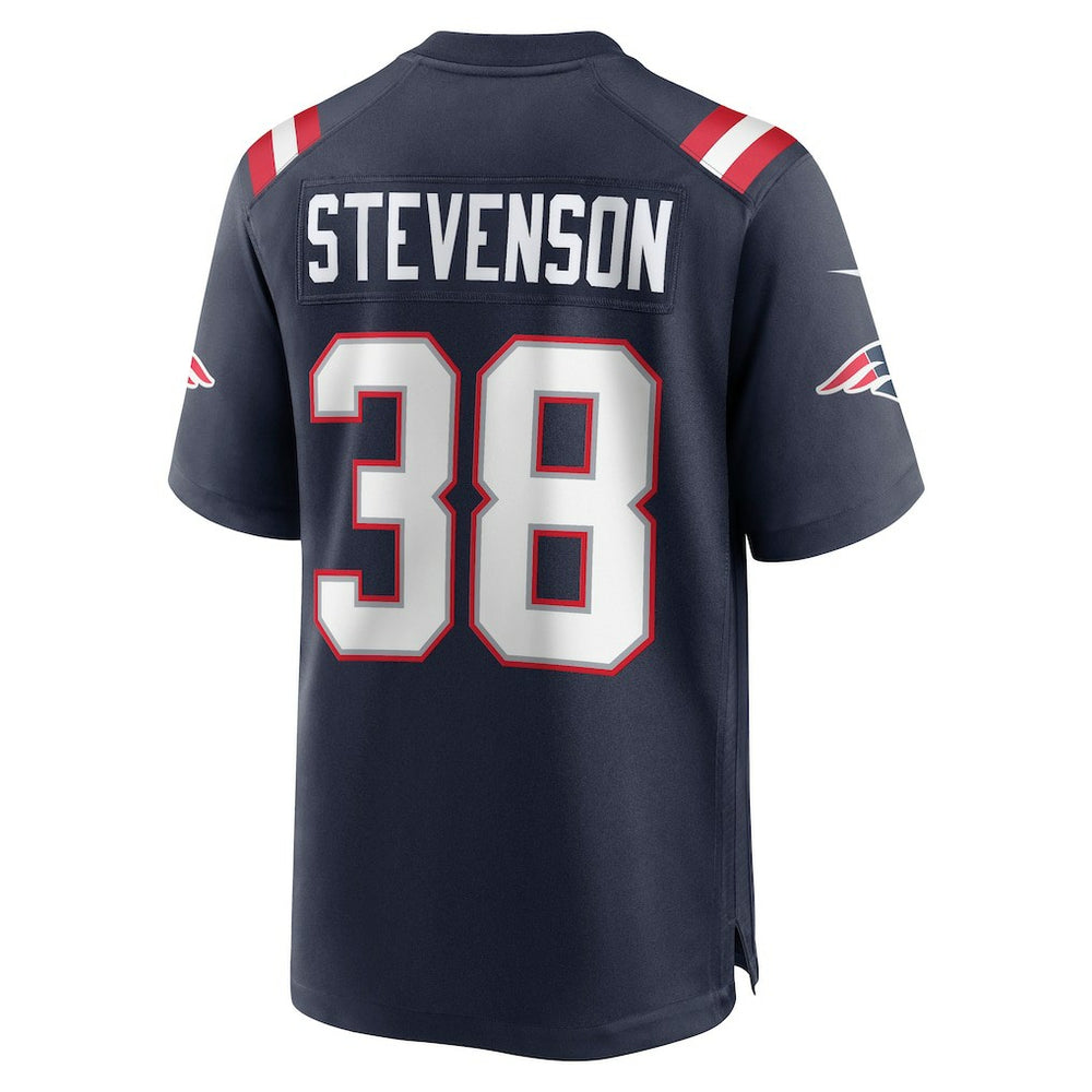 Nike Rhamondre Stevenson New England Patriots Game Jersey Navy