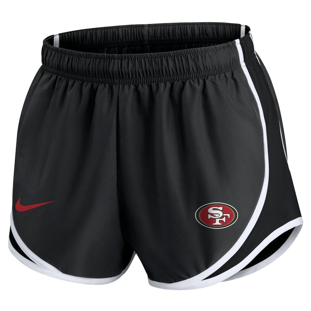 Nike San Francisco 49ers Women's Plus Size Logo Performance Tempo Shorts Charcoal