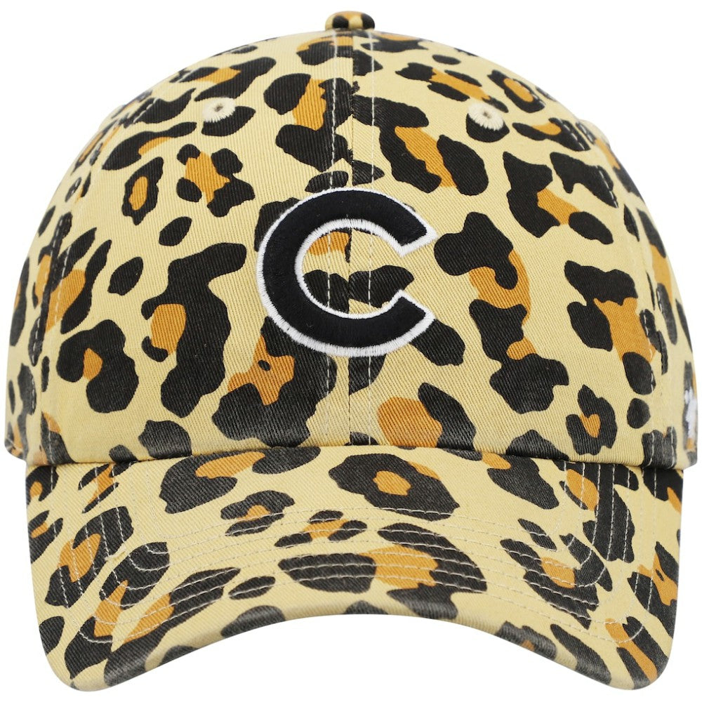 Chicago Cubs '47 Women's Bagheera Cheetah Clean up Adjustable Hat - Tan - 47 brand Lifestyle