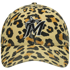 Miami Marlins '47 Women's Bagheera Cheetah Clean up Adjustable Hat - Tan - 47 brand Discount