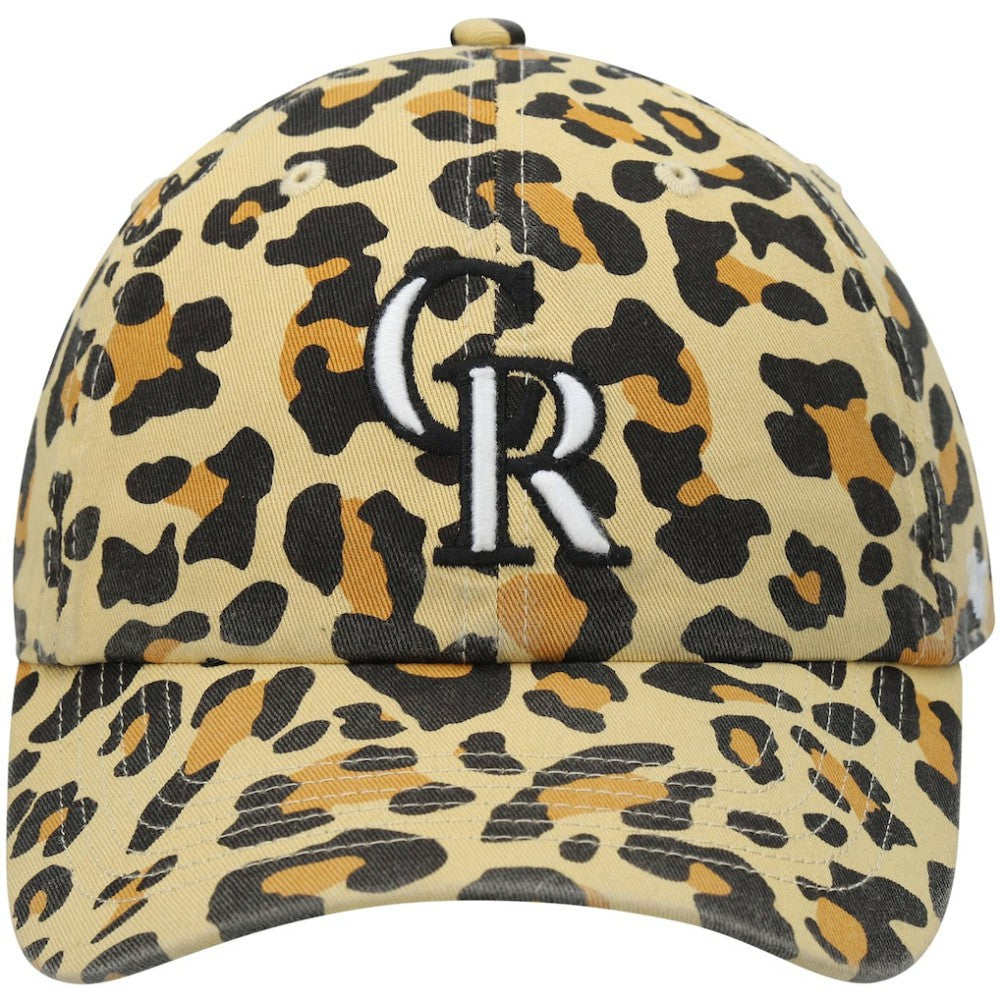 Colorado Rockies '47 Women's Bagheera Cheetah Clean up Adjustable Hat - Tan - 47 brand Discount