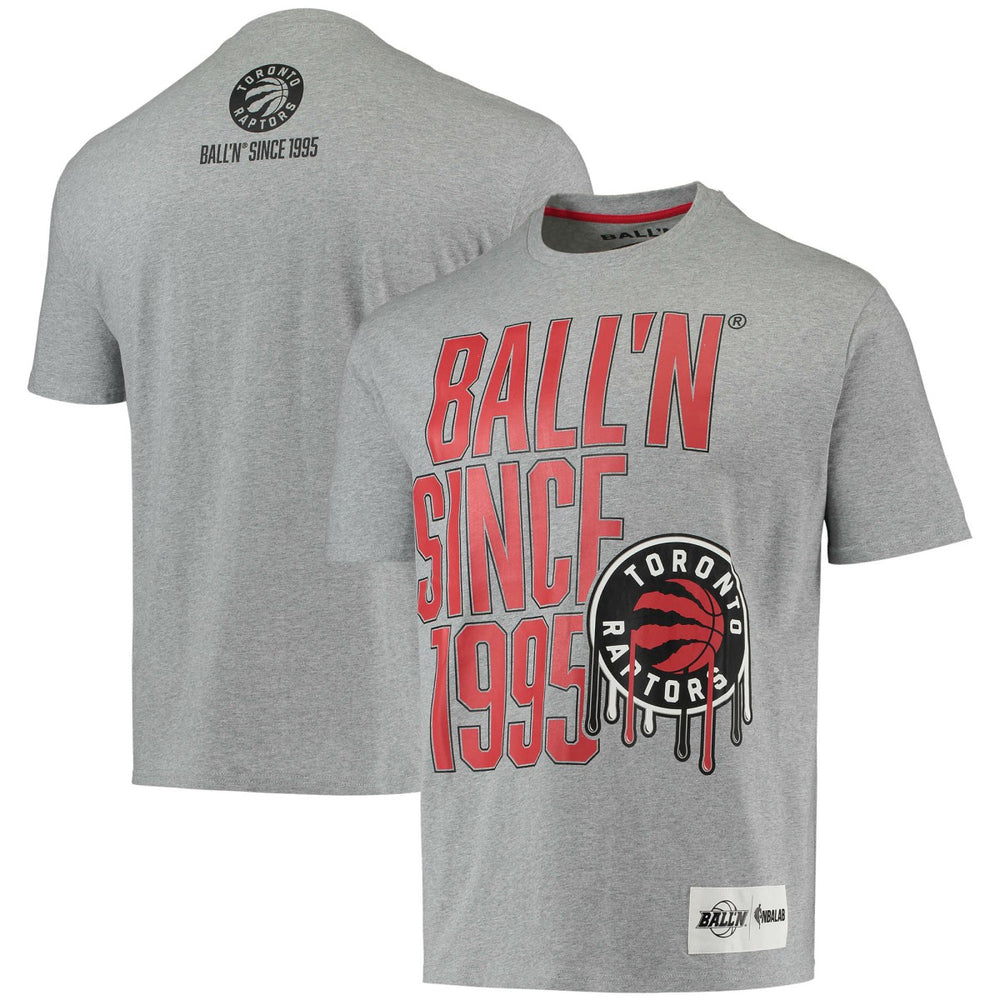 Toronto Raptors BALL'N Since 1995 T-Shirt Heathered Gray