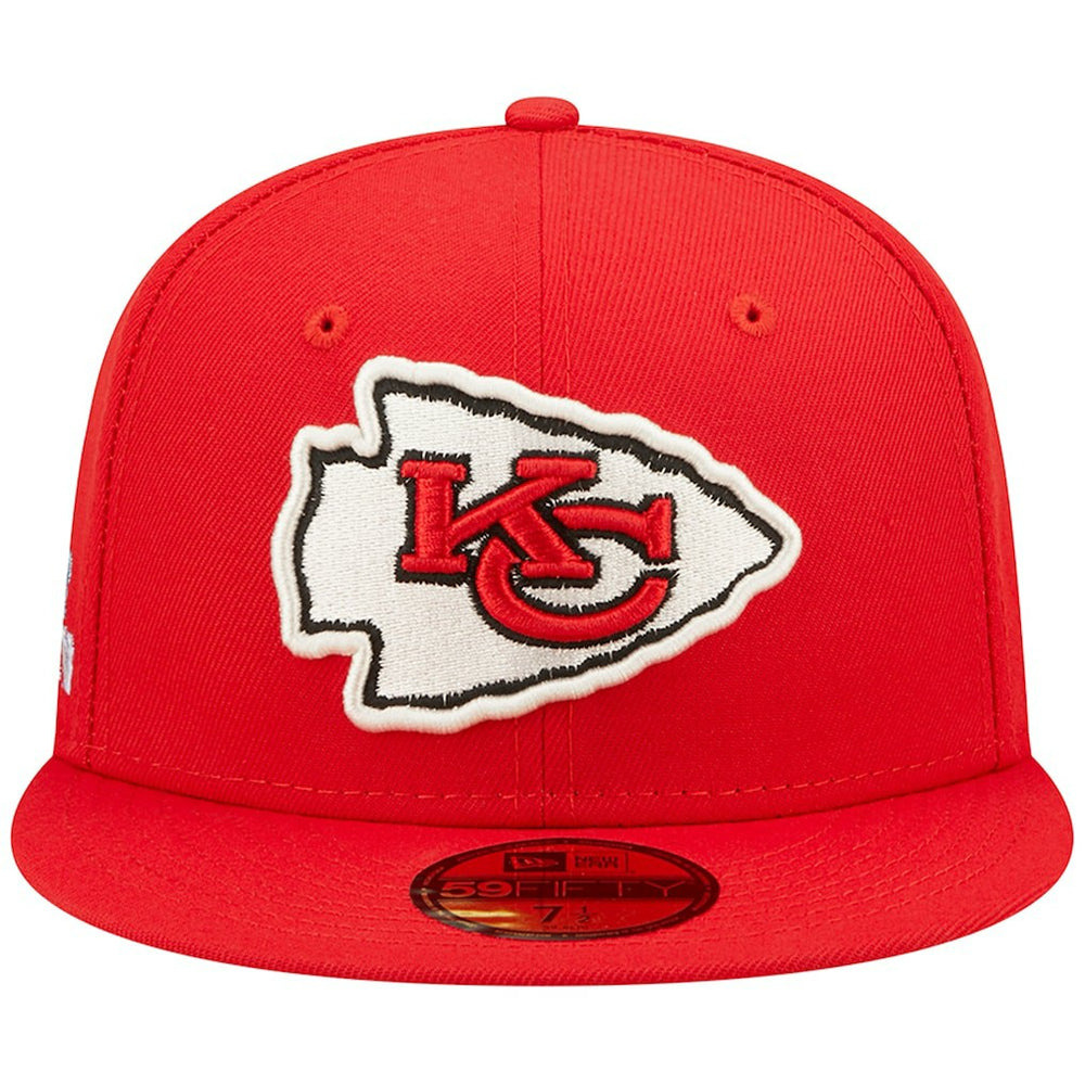 Kansas City Chiefs New Era Super Bowl IV Pop Sweat 59FIFTY Fitted Hat Red